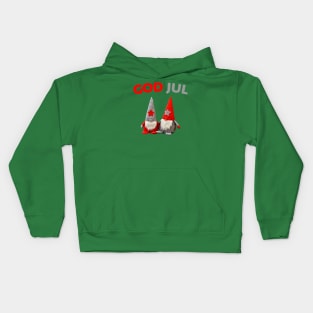 God Jul - Merry Christmas (Gnomes) Kids Hoodie